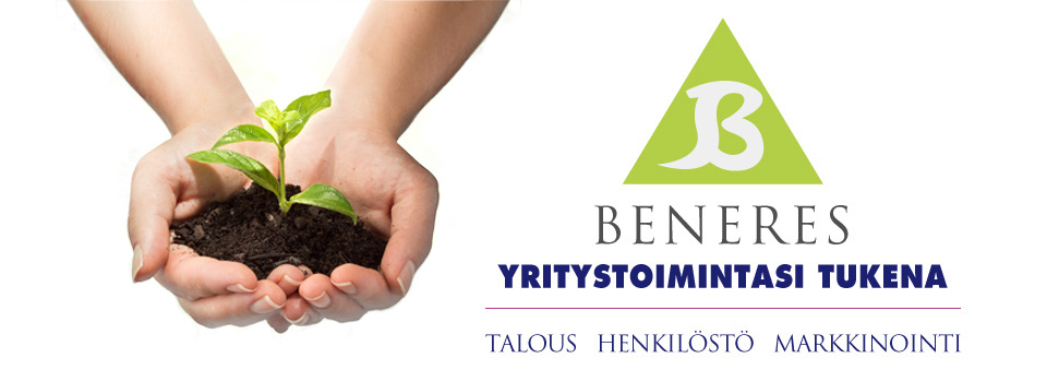 Index sivun headerkuva Benres logo ja slogan, kasvintaimi kasvaa mullassa, joita pidellään kämmenillä suojassa.